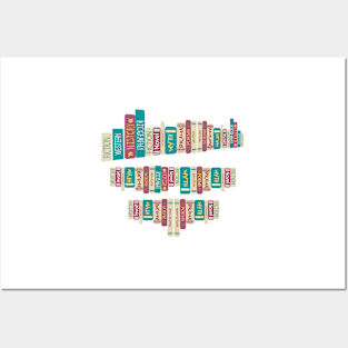 I Love books - book, books Posters and Art